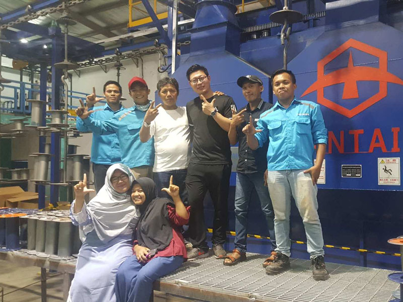 Indonesia-Q483 catenary shot blasting machine installation site