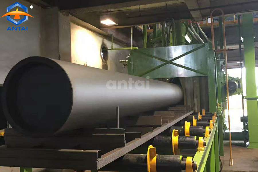 Steel pipe shot blasting & coating machine/ 3pe steel pipe machine