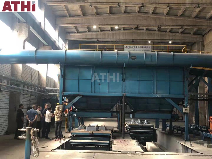 The Russian V-method casting molding line was successfully installed and commisioning