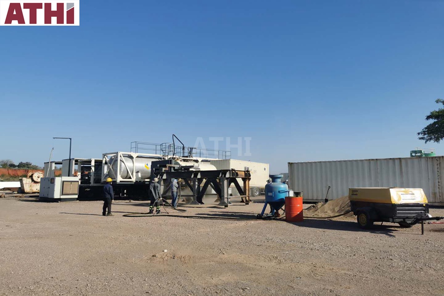 Q0250 Mobile Dry Sandblasting Machine