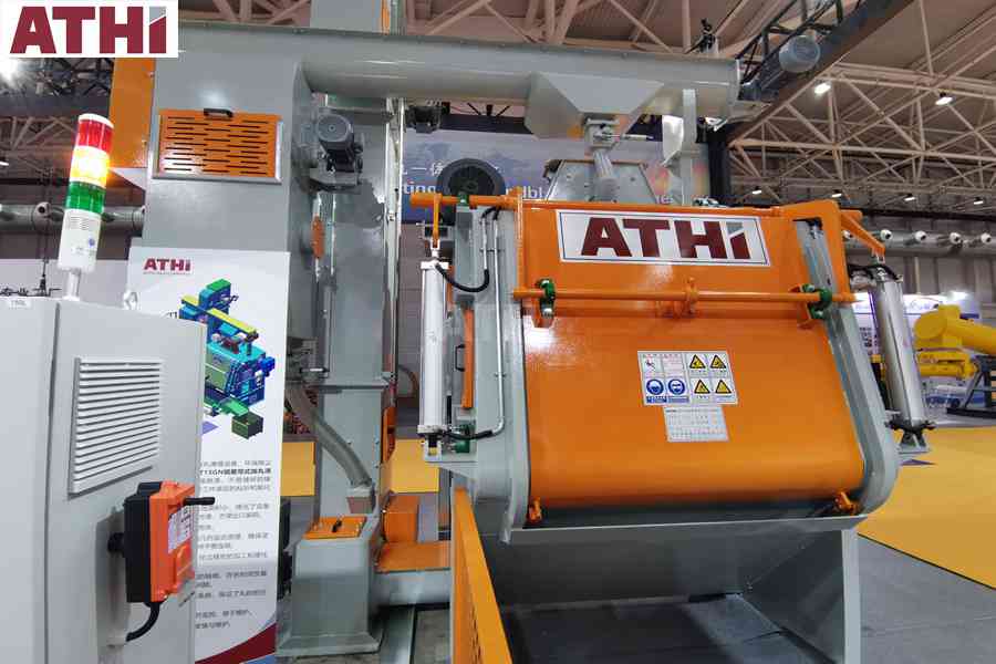 28GN Auto Feeding And Unloading continuous steel tumble belt shot blast machine