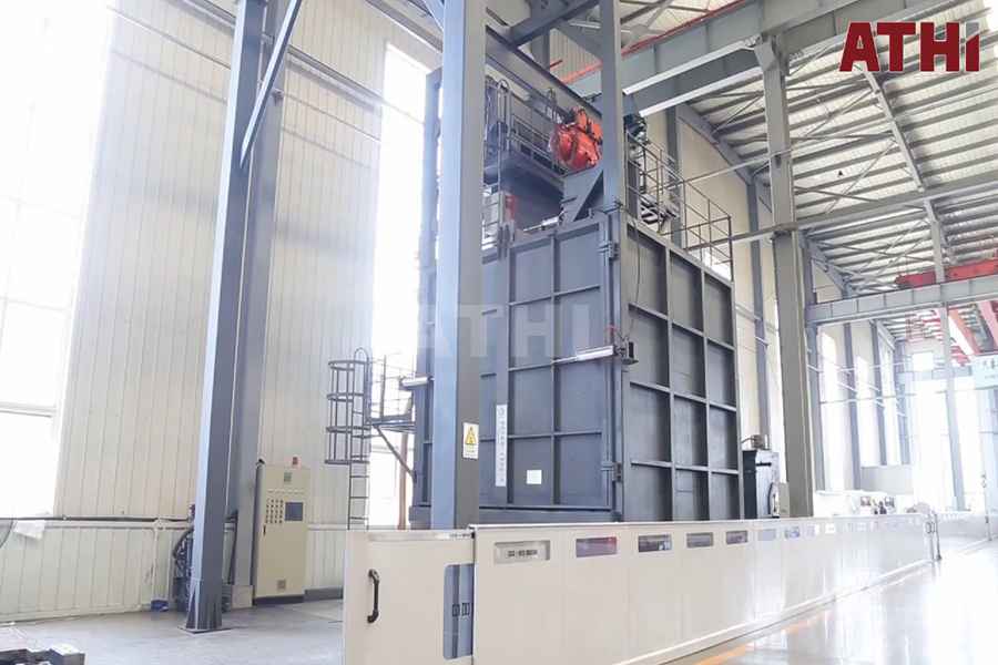 ATHI-Q3750 Single Hook Type Shot Blasting Machine for QINGDAO CCS ELECTRIC CORPORATION project